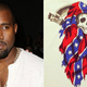 Kanye West; image of a T-shirt West is selling on his Yeezus tour.
Chelsea Lauren/Getty Images; Instagram